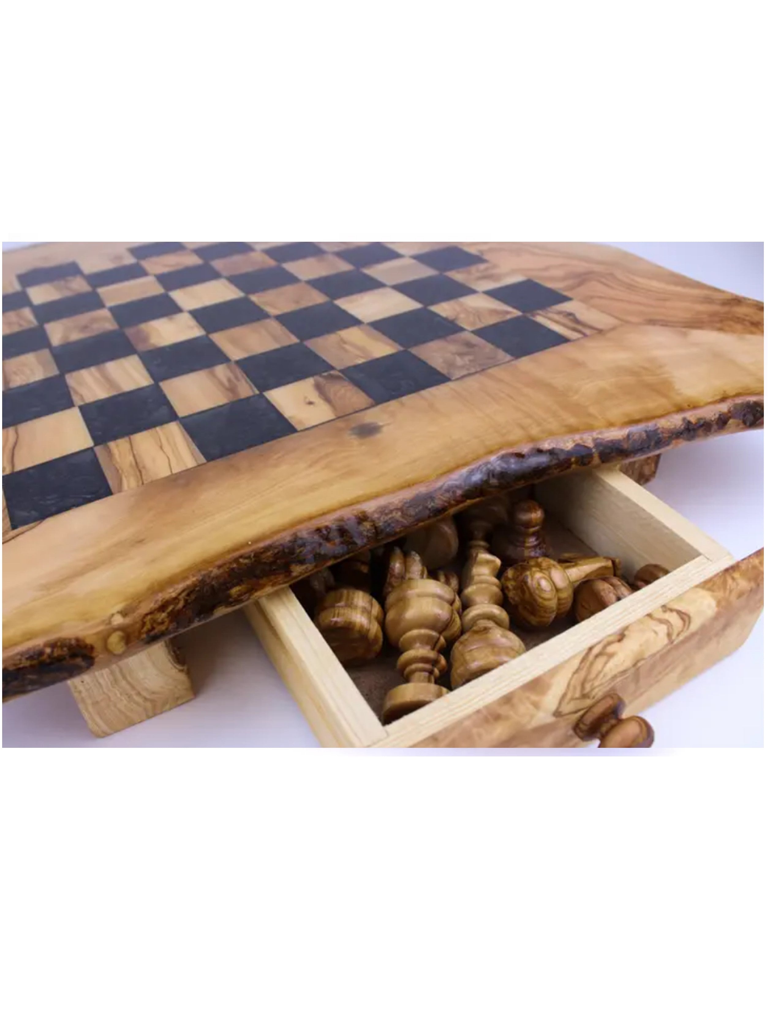 Olive Wood Resin Chess Board - Viva Oliva