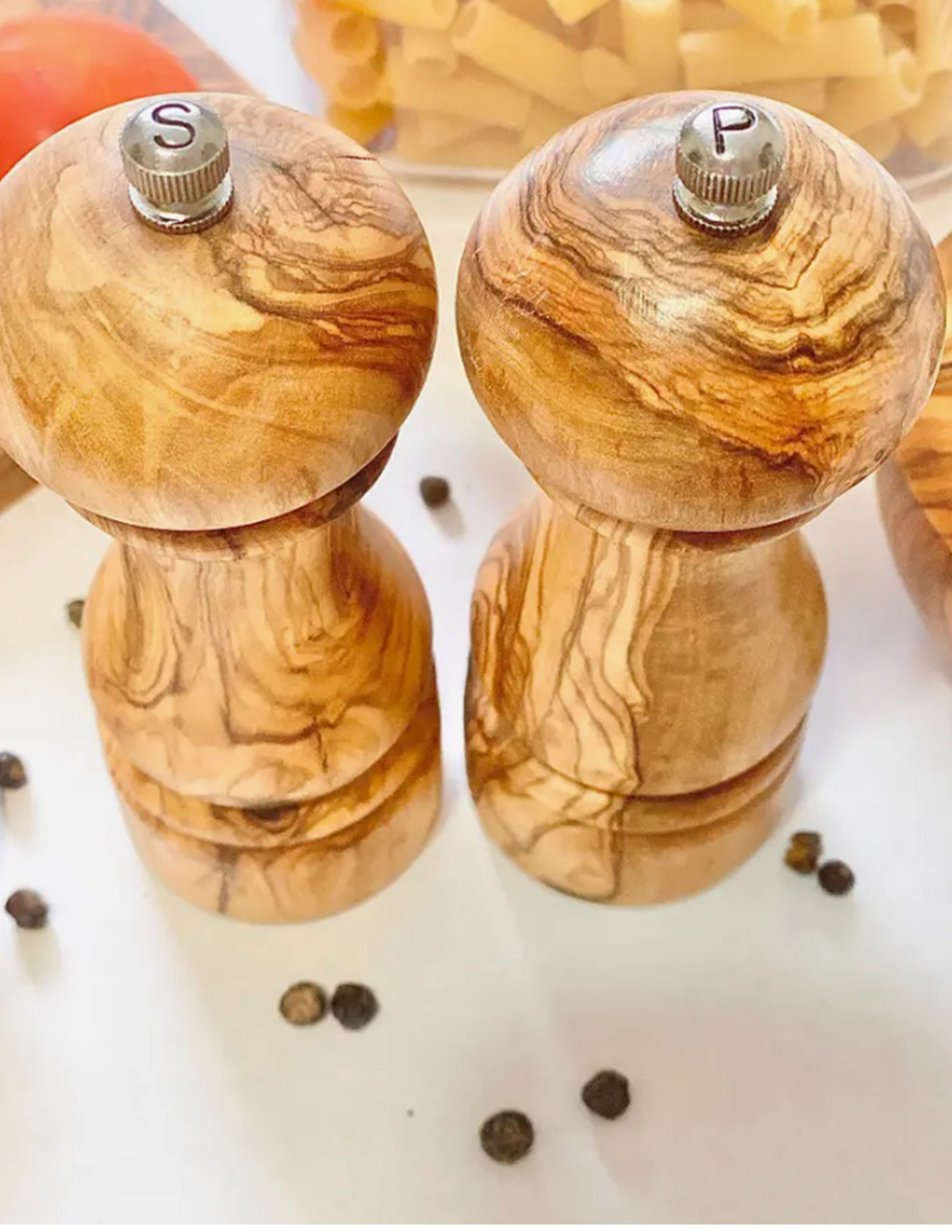 Salt And Pepper Mill Made Of Wood And Ceramic - Pepper Shaker